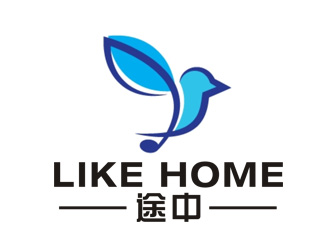 李正东的途中 like home民宿品牌logo设计logo设计