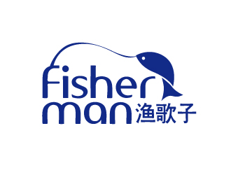 张俊的渔歌子 Fisherman钓鱼渔具商标logo设计