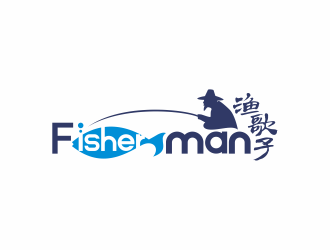 何嘉健的渔歌子 Fisherman钓鱼渔具商标logo设计