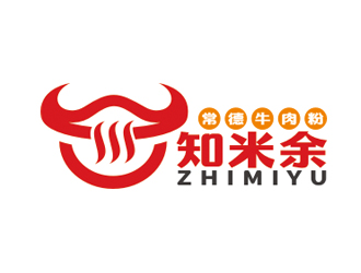 赵鹏的知米余牛肉粉餐厅标志logo设计