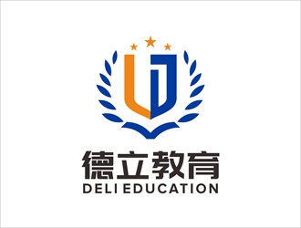 唐国强的德立教育logo设计