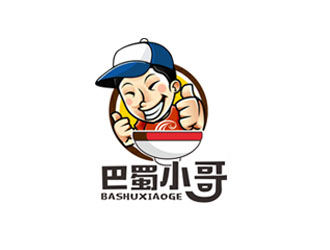 郭庆忠的巴蜀小哥卡通人物标志设计logo设计