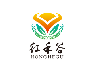 黄安悦的红禾谷农副产品商标设计logo设计