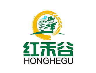 秦晓东的红禾谷农副产品商标设计logo设计