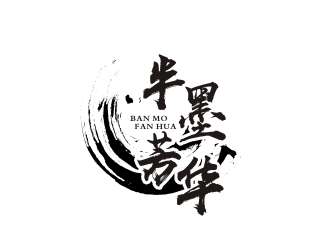 李泉辉的半墨芳华艺术画廊标志设计logo设计