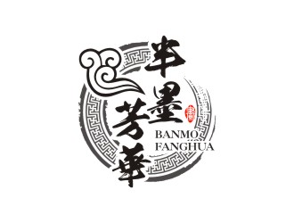 陈国伟的半墨芳华艺术画廊标志设计logo设计