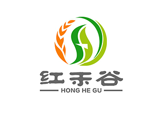 潘乐的红禾谷农副产品商标设计logo设计