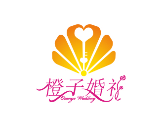 黄安悦的橙子婚礼logo设计