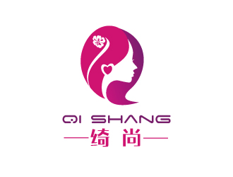 连杰的绮尚 英文Qi Shang 化妆品品牌logologo设计