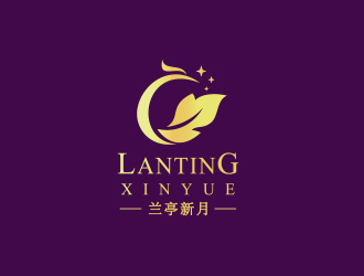 黄安悦的兰亭新月美容院logo设计logo设计