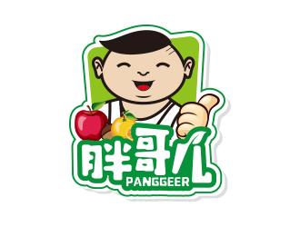 黄安悦的胖哥儿人物卡通logo设计logo设计