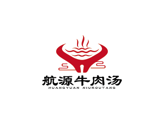 王涛的航源牛肉汤人物卡通标志设计logo设计