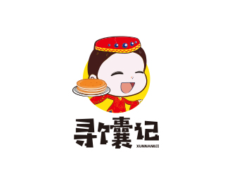 孙金泽的寻馕记新疆特色食品卡通logo设计logo设计