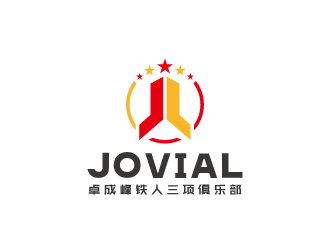 周金进的成都卓成峰铁人三项俱乐部（英文名称Jovial）logo设计