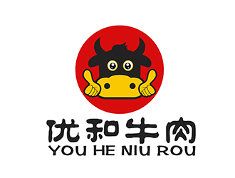 潘乐的优和牛肉logo设计