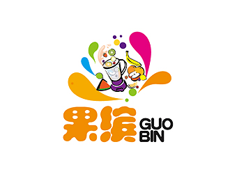 秦晓东的果缤鲜榨果汁商标设计logo设计