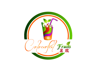 晓熹的果缤鲜榨果汁商标设计logo设计