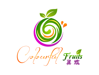 晓熹的果缤鲜榨果汁商标设计logo设计
