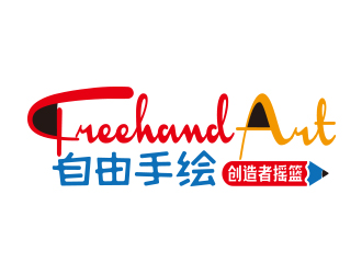 向正军的Freehand Art 自由手绘教育logo设计logo设计