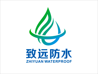 唐国强的建筑防水工程单色logologo设计