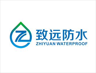 唐国强的建筑防水工程单色logologo设计