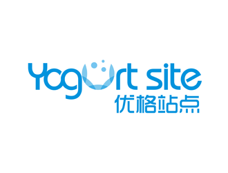 谭家强的快餐车奶茶店单色图标logo设计