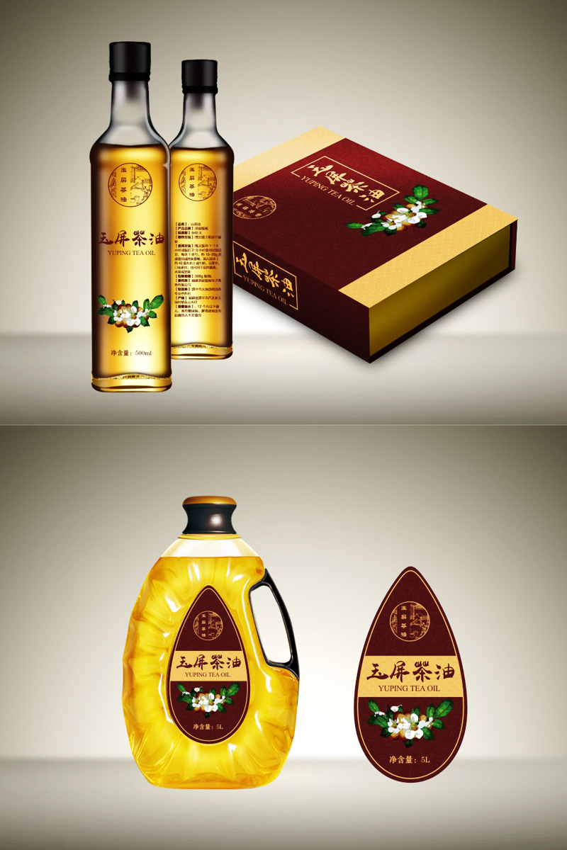 谭家强的茶油包装设计logo设计