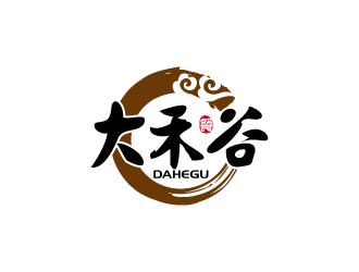 张俊的大禾谷中式快餐标志设计logo设计