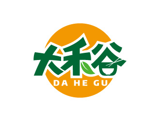 周金进的大禾谷中式快餐标志设计logo设计