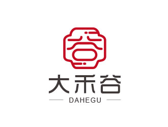 朱红娟的大禾谷中式快餐标志设计logo设计