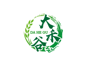 安冬的大禾谷中式快餐标志设计logo设计