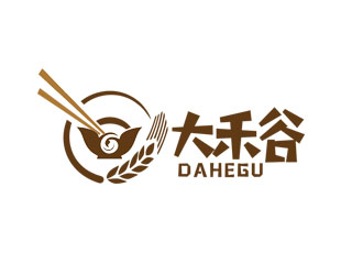 郭庆忠的大禾谷中式快餐标志设计logo设计