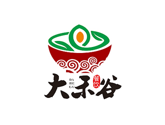盛铭的大禾谷中式快餐标志设计logo设计