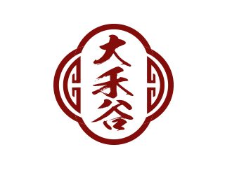 余亮亮的大禾谷中式快餐标志设计logo设计