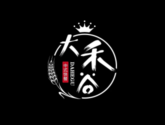 孙金泽的大禾谷中式快餐标志设计logo设计