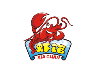 杨福的虾馆卡通标志设计logo设计