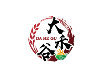安冬的大禾谷中式快餐标志设计logo设计