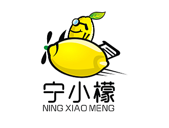 劳志飞的宁小檬休闲零食logo设计logo设计