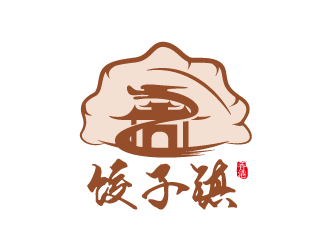 农晓银的饺子镇logo设计