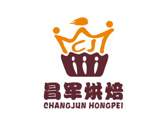 叶美宝的昌军烘焙logo设计