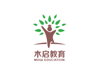 黄安悦的木启教育logo设计logo设计