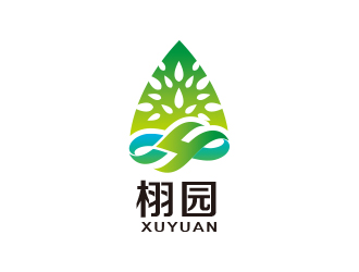 黄安悦的栩园盆景单色logo设计logo设计