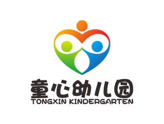 何嘉健的童心幼儿园logo设计