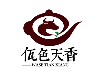 唐国强的佤色天香logo设计