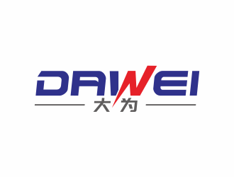 汤儒娟的DaWei字母LOGO设计，酷炫简洁，有力量感logo设计