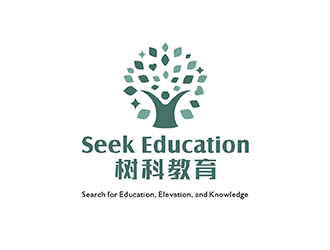 梁俊的树科教育字体logo设计logo设计