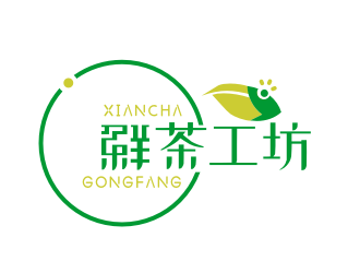 姜彦海的鲜茶工坊珍珠奶茶logo设计