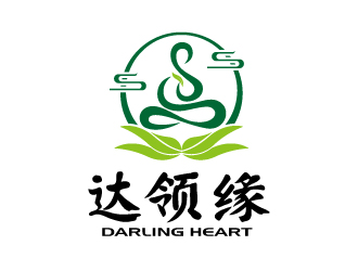 张俊的达领缘（英文：Darling Heart）茶叶商标设计logo设计