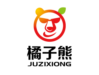 张俊的橘子熊科技产品卡通logo设计