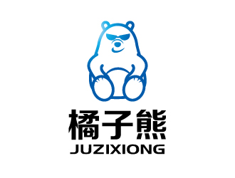 张俊的橘子熊科技产品卡通logo设计